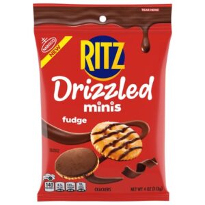 Ritz Drizzled Mini Fudge Crackers 4oz 12ct